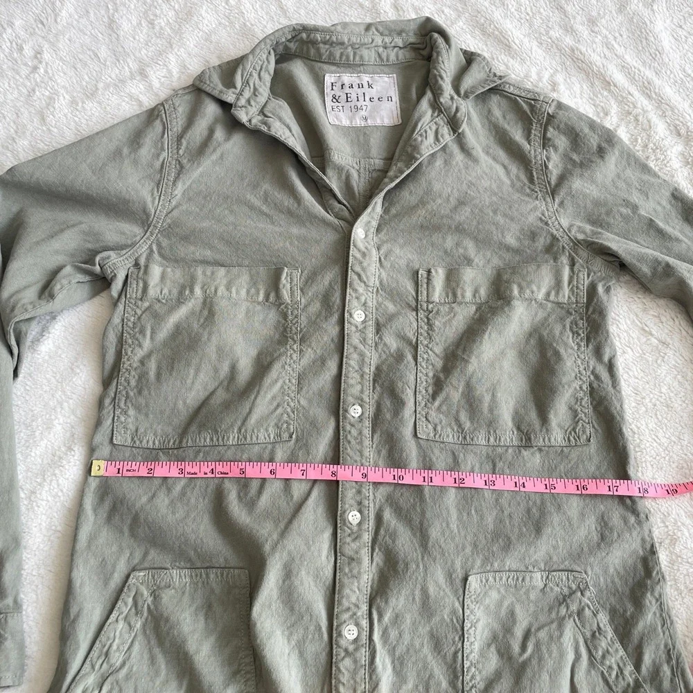Frank & Eileen Northern Ireland Sage Green Italian Performance Linen Jumpsuit M